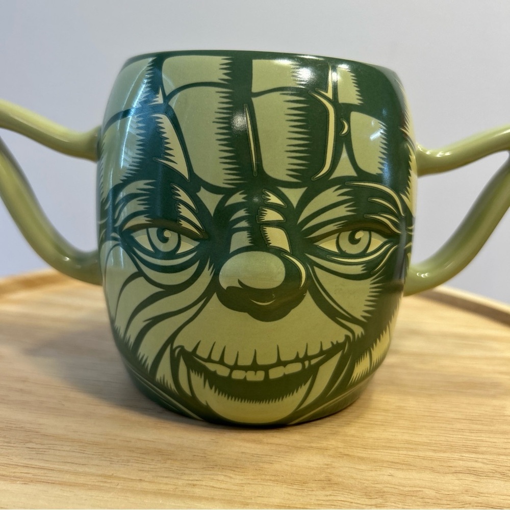 Disney Store Large Yoda Coffee Mug Cup w/ Ear Handles 20oz - Picture 2 of 6